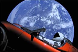 SpaceX Tesla Roadster Weltall Starman