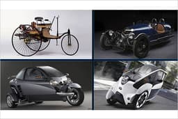 Dreiräder 10 Autos mit drei Rädern