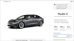 Tesla Model 3 (Konfigurator) Tesla Model 3 (Konfigurator)