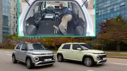 Hyundai Inster (Fahraufnahme und der Autor bei der Liegeprobe Hyundai Inster (Fahraufnahme und der Autor bei der Liegeprobe