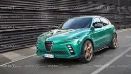 Alfa Romeo Stelvio (2026), il render di Motor1.com Alfa Romeo Stelvio (2026), il render di Motor1.com