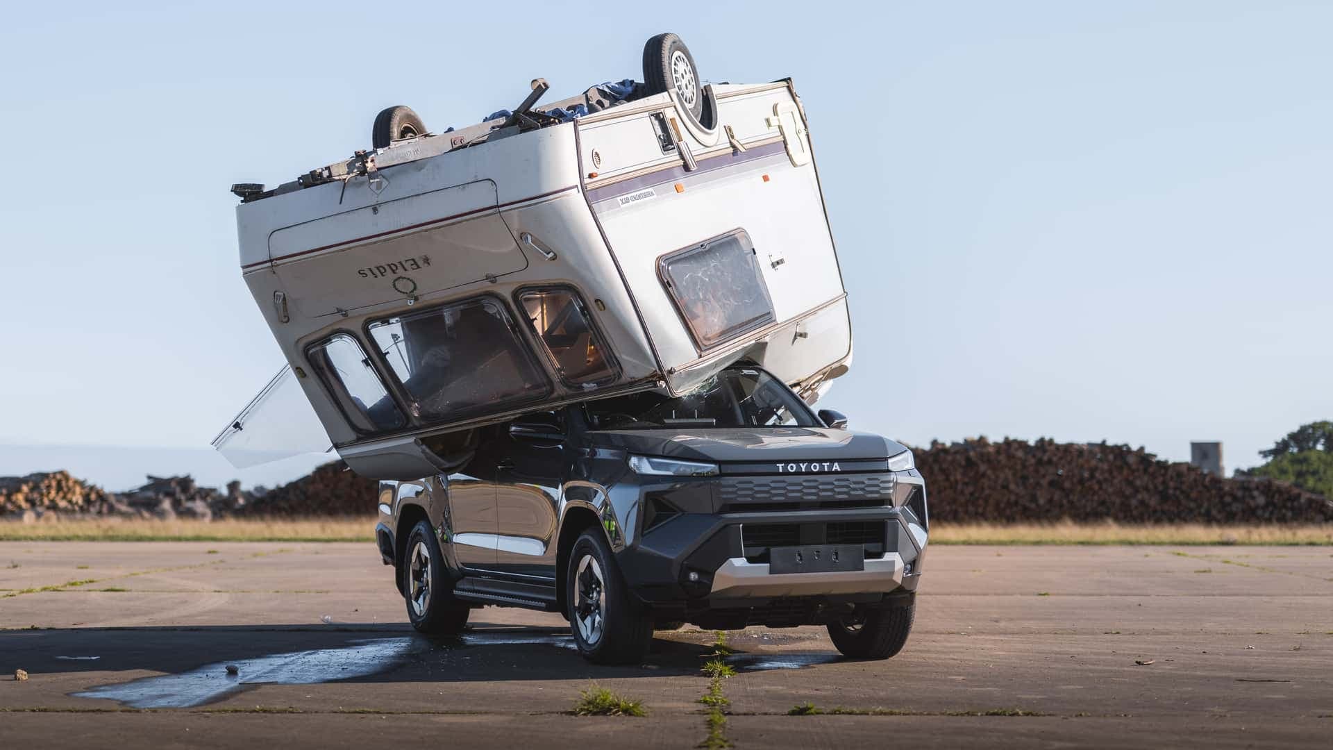 Electric Toyota Hilux recreates Top Gear stunt Electric Toyota Hilux recreates Top Gear stunt