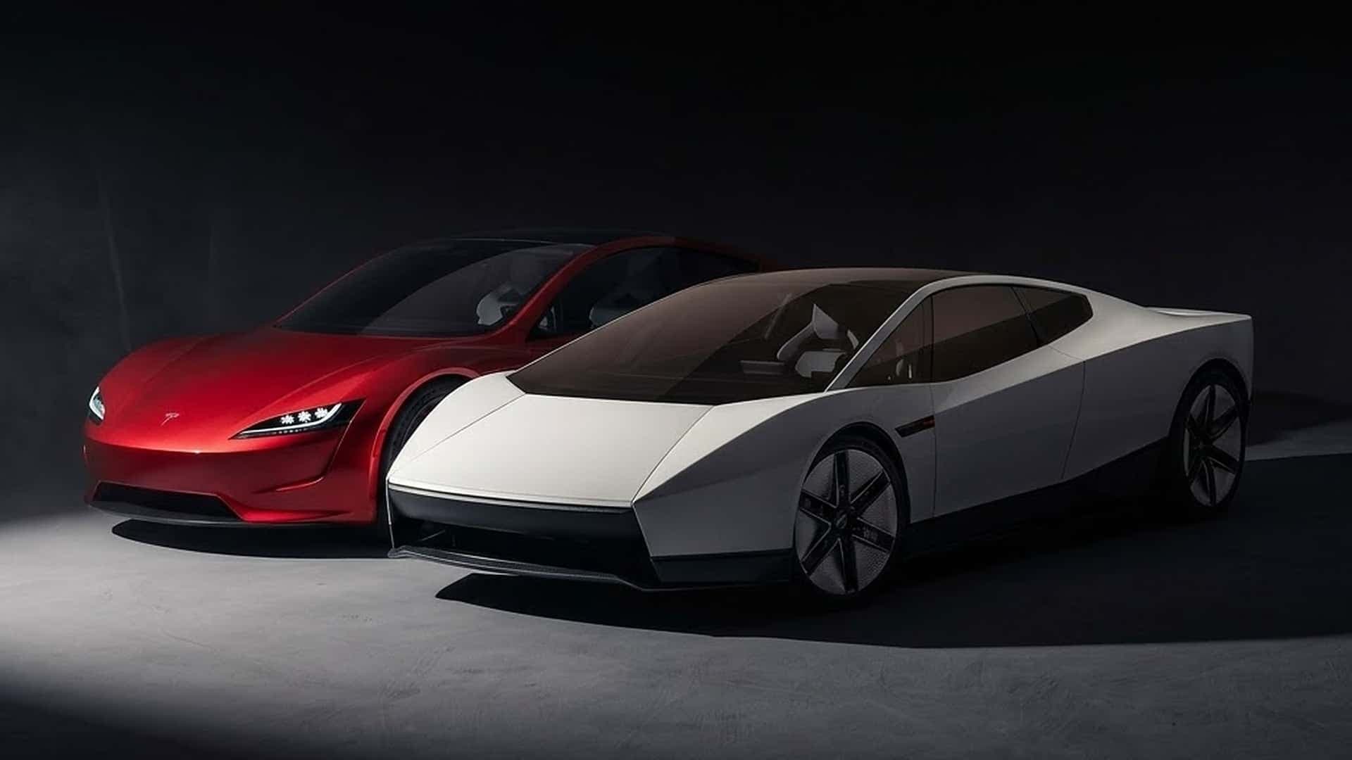 2017 Tesla Roadster concept and 2018 Tesla Roadster production car 2017 Tesla Roadster concept and 2018 Tesla Roadster production car
