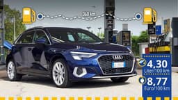 Tatsächlicher Verbrauch: Audi A3 Sportback 40 TFSI e im Test Tatsächlicher Verbrauch: Audi A3 Sportback 40 TFSI e im Test
