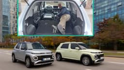 Hyundai Inster (Fahraufnahme und der Autor bei der Liegeprobe Hyundai Inster (Fahraufnahme und der Autor bei der Liegeprobe