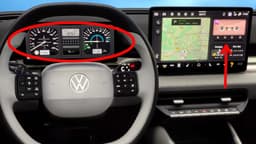 Das Cockpit des VW ID. Polo mit Retro-Elementen Das Cockpit des VW ID. Polo mit Retro-Elementen