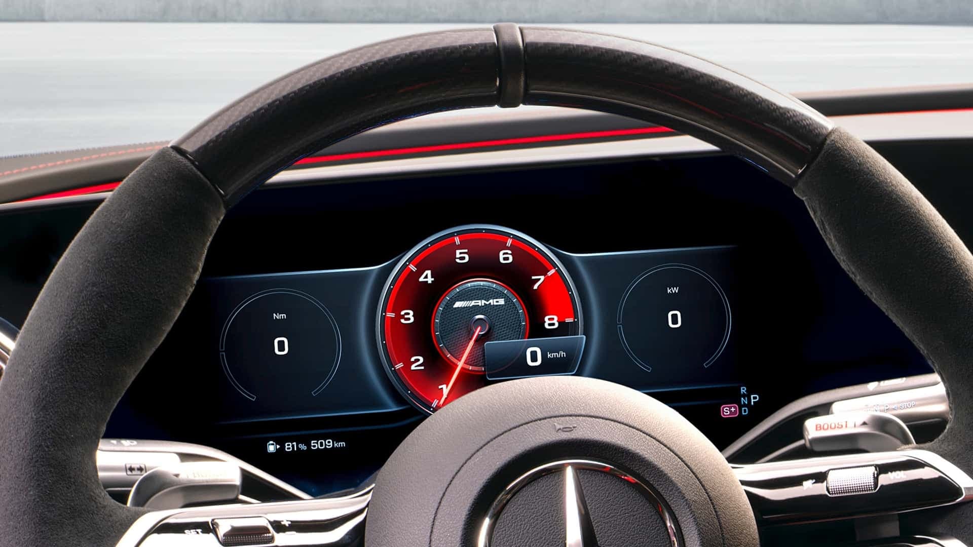 Mercedes-AMG GT 4-Türer (2026): Cockpit-Detail Mercedes-AMG GT 4-Türer (2026): Cockpit-Detail