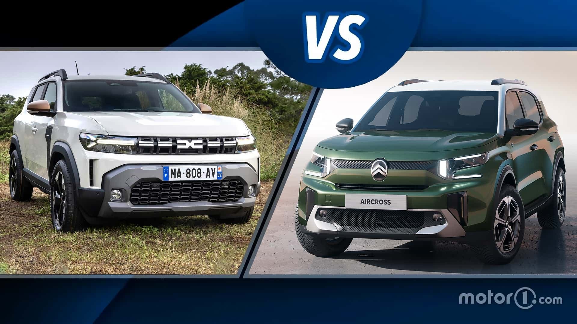 Dacia Duster vs. Citroen C3 Aircross Dacia Duster vs. Citroen C3 Aircross