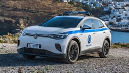 VW ID.4 als Polizeiauto auf der griechischen Insel Astypalea VW ID.4 als Polizeiauto auf der griechischen Insel Astypalea