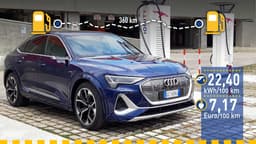 Audi e-tron S Sportback (2021) im Verbrauchstest  Audi e-tron S Sportback (2021) im Verbrauchstest