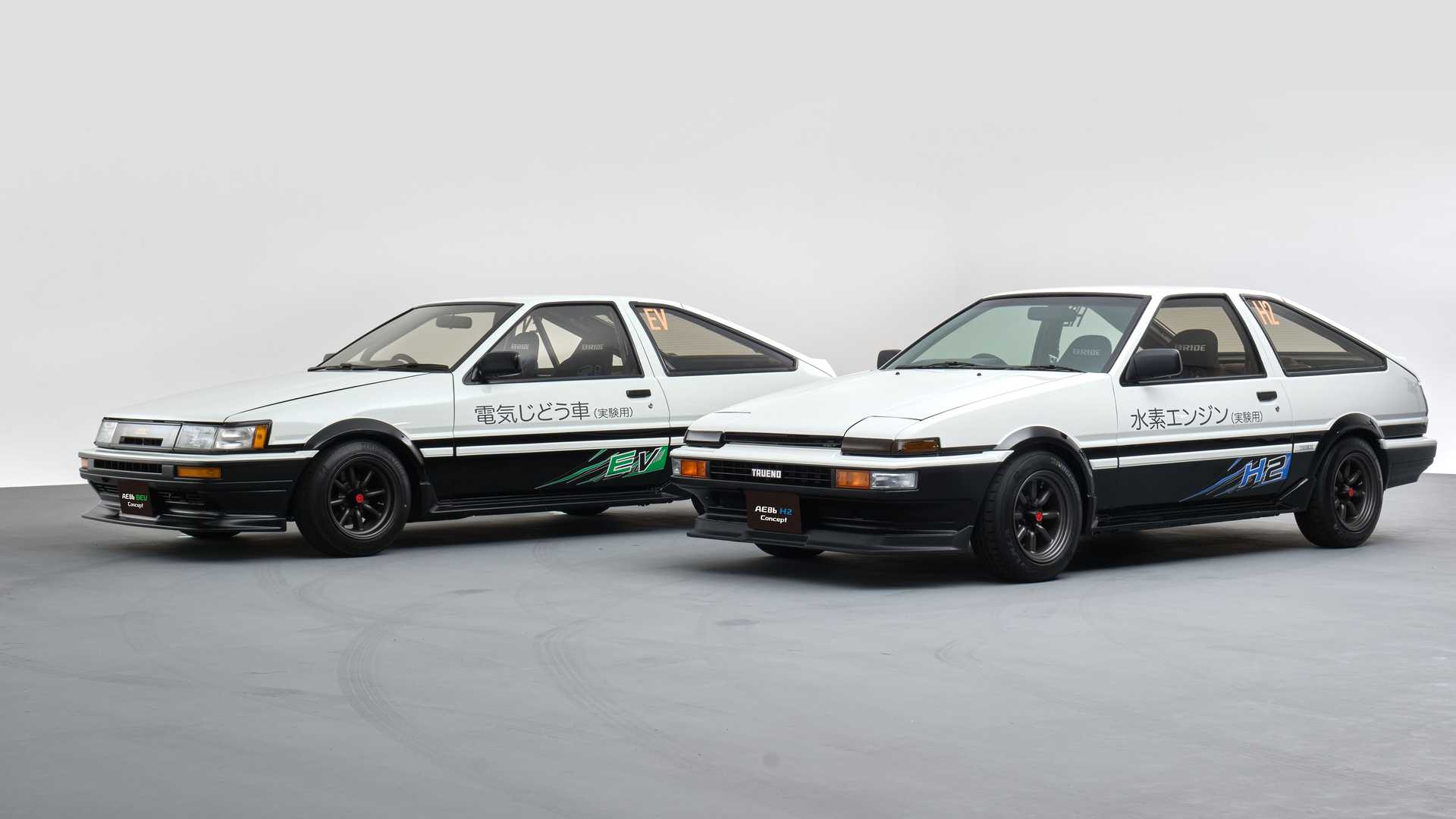 Toyota AE86 H2 and AE86 BEV concepts