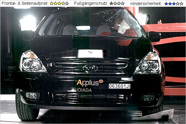EuroNCAP-Crashtest mit Honda Civic, Lexus IS und Kia Carnival