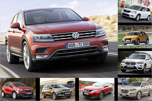 Der neue VW Tiguan und seine SUV-Rivalen im ersten Daten-Check
