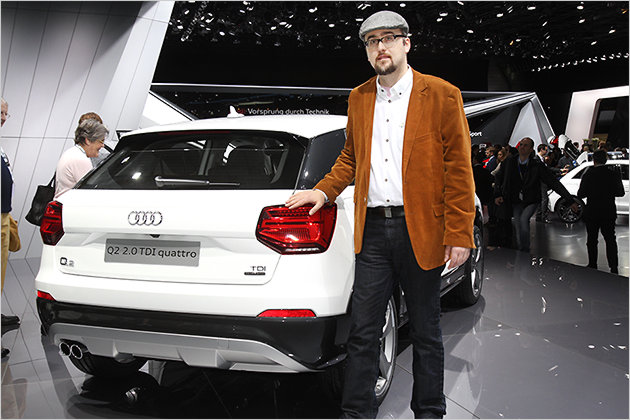 Audi Q2 auf dem Genfer Autosalon 2016: Sitzprobe im kleinsten Q