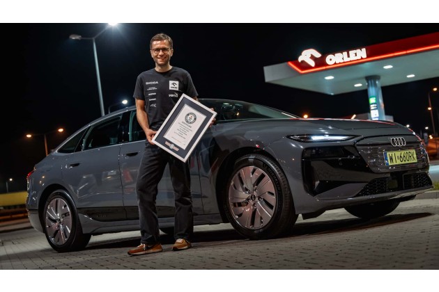 Miko Marczyk sets Guinness EV range record in the Audi A6 Sportback E Tron