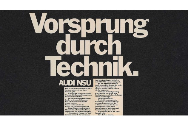 Audi feiert 50 Jahre Vorsprung durch Technik