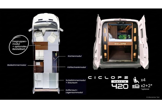Ciclope Mencia 420 2026 auf Ford Transit