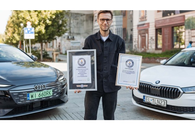 Miko Marczyk sets Guinness EV range record in the Audi A6 Sportback E Tron