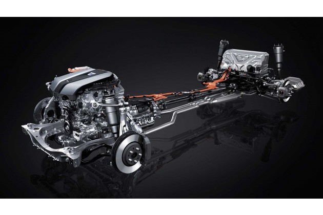 Lexus LS Facelift 2021 Chassis mit Hybrid Antriebsstrang