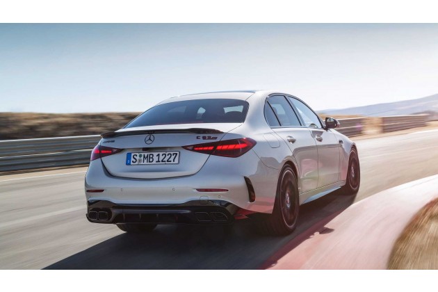 2024 Mercedes AMG C63 S E Performance Exterior Rear Quarter