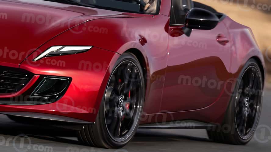 Mazda MX-5 (2026) im Rendering von Motor1.com